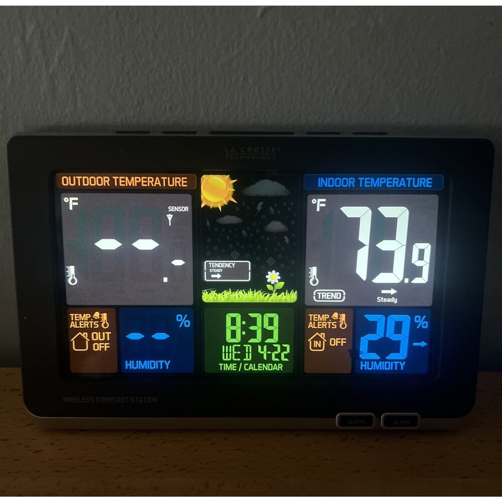 La Crosse Technology Wireless Weather Station TX141TH-BV3 308-1414Bv2 WORKS